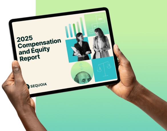 2025 Comp and Equity Report viewed on iPad